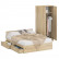 Кровать с ящиками 1600 + Шкаф 2-х створчатый Стандарт, цвет дуб сонома, ШхГхВ 163,5х203,5х70 + 90х52х200 см., сп.м. 1600х2000 мм., б/м, основание есть