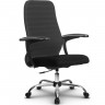 Кресло для руководителя Метта SU-СU160-10P Ch темно-серый, ткань, крестовина хром, пиастра