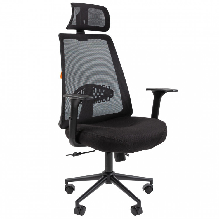 Офисное кресло Chairman 535 Россия BLACK ткань черный/черный