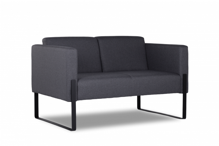 Двухместный диван Тренд 1280х780 h780 Рогожка Twist  Grey (серый)