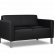Двухместный диван Евро 1220х770 h700 Искусственная кожа P2 euroline  9100 (черный)