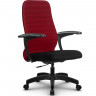 Кресло для руководителя Метта SU-СU160-10P PL красный, ткань, крестовина пластик, пиастра