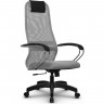 Кресло для руководителя Метта SU-BK-8 (SU-BK131-8) PL светло-серый, сетка/ткань, крестовина пластик