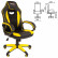Кресло компьютерное BRABIX «Blaze GM-162», TW/экокожа, черное/желтое, 532579
