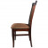 Стул Мебель--24 Гольф-15, цвет орех, обивка ткань ромб коричневый, ШхГхВ 44х43х100 см., от пола до верха сиденья 45 см. (мягкая спинка)
