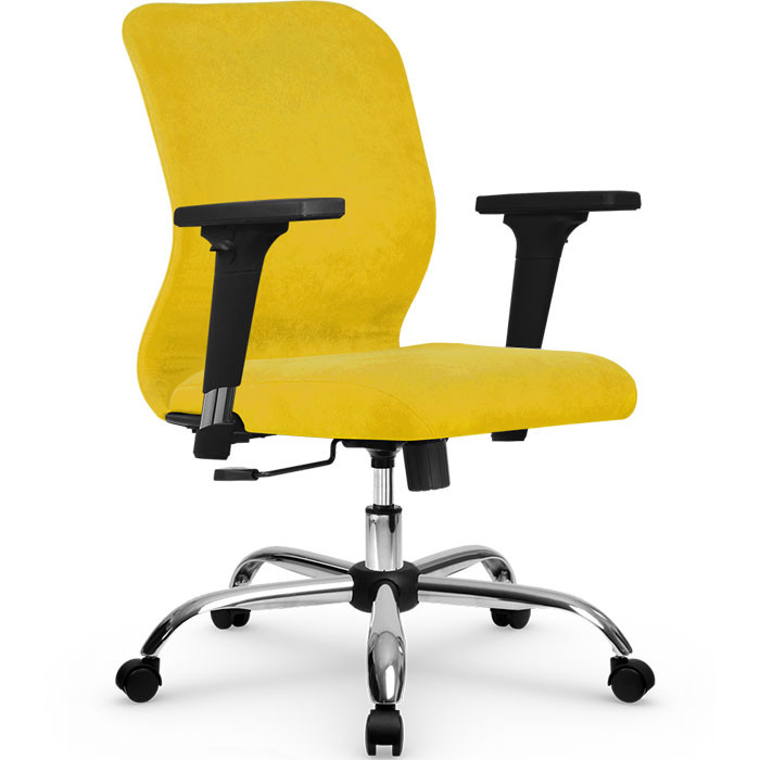 Компьютерное кресло Метта SU-Mr-4/подл.200/осн.003 желтый, велюр