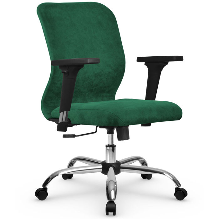 Компьютерное кресло Метта SU-Mr-4/подл.200/осн.003 зеленый, велюр