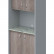 Шкаф для посуды SCB 120.2MT Дуб Сонома/Металлик 1030х600х2000