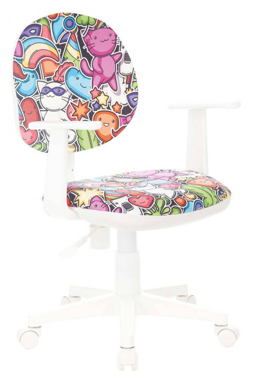 Кресло детское Бюрократ CH-W356AXSN, обивка: ткань, цвет: мультиколор, рисунок маскарад (CH-W356AXSN/MASKARAD)