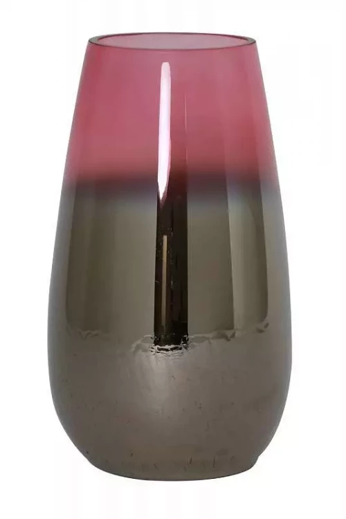 Ваза Vase Ø23x40 cm IZEDA glass metallic pink 6181589