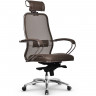 Кресло для руководителя Samurai SL-2.04 MPES светло-коричневый, сетчатая спинка