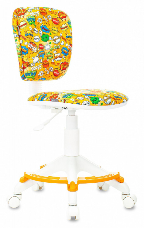 Кресло детское Бюрократ CH-W204/F, обивка: ткань, цвет: оранжевый, рисунок бэнг (CH-W204/F/BANG)