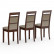 Три стула Мебель--24 Гольф-12 разборных, цвет орех, обивка ткань руми 812/8, ШхГхВ 40х40х100 см., от пола до верха сиденья 47 см. (мягкая спинка)