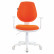 Кресло BRABIX «Fancy MG-201W», с подлокотниками, пластик белый, оранжевое, 532410