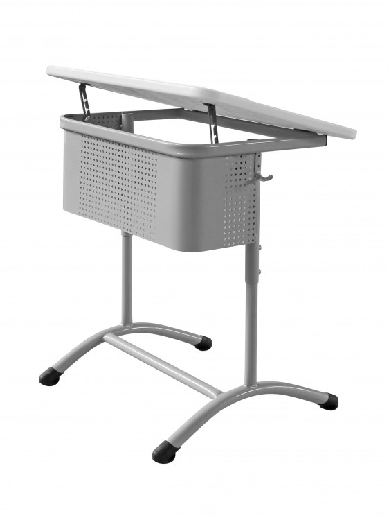 Школьный одноместный стол с наклонной пластиковой столешницей ШСТ15