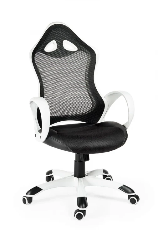 Кресло для персонала/Тесла CX0398H01 white+black