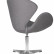 Кресло дизайнерское DOBRIN SWAN, серая ткань AF7, алюминиевое основание
