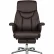 Кресло офисное / Парламент / (grey-brown) сталь + хром / серо коричневый экокожа