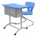 Школьный стол с перфорированным экраном ШСТ13 и стильный школьный стул ШС13