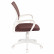 Кресло BRABIX «Fly MG-396W», с подлокотниками, пластик белый, сетка, коричневое, 532398