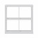 Стеллаж Фора 4, квадратной формы с четырьми открытыми ячейками, тамбурат, цвет белый