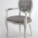 Кресло "Милорд-12" (Белый + патина серебро/ткань ткань Yara 149/1; Yara diamond 149/1)